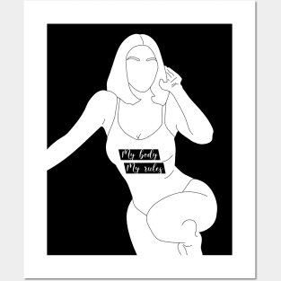 Kim Kardashian My Body My Rules Feminist quote Posters and Art